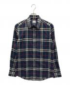BURBERRYバーバリー）の古着「チェック コットンポプリンシャツ」｜ネイビー