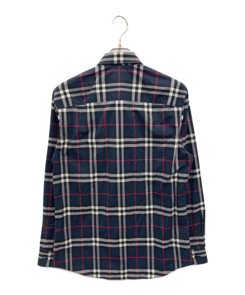 BURBERRY（バーバリー）BURBERRY (バーバリー) チェック コットンポプリンシャツ ネイビー サイズ:Sの古着・服飾アイテム