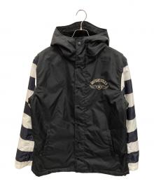VANSON（バンソン）の古着「ボーダーコーチジャケット」｜ホワイト×ブラック