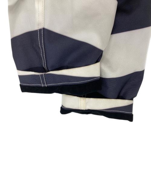 VANSON（バンソン）VANSON (バンソン) ボーダーコーチジャケット ホワイト×ブラック サイズ:ＸＬの古着・服飾アイテム