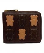 EARL'S FAVOURITEアールスフェボリット）の古着「くまちゃんブラウニーL字ファスナーウォレット」｜ブラウン