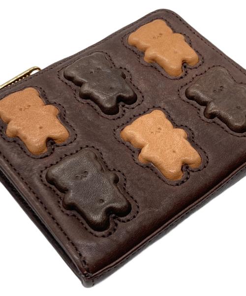 EARL'S FAVOURITE（アールスフェボリット）EARL'S FAVOURITE (アールスフェボリット) くまちゃんブラウニーL字ファスナーウォレット ブラウンの古着・服飾アイテム