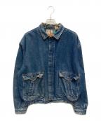 LEVI'Sリーバイス）の古着「【古着】裏チェックデニムジャケット」｜インディゴ