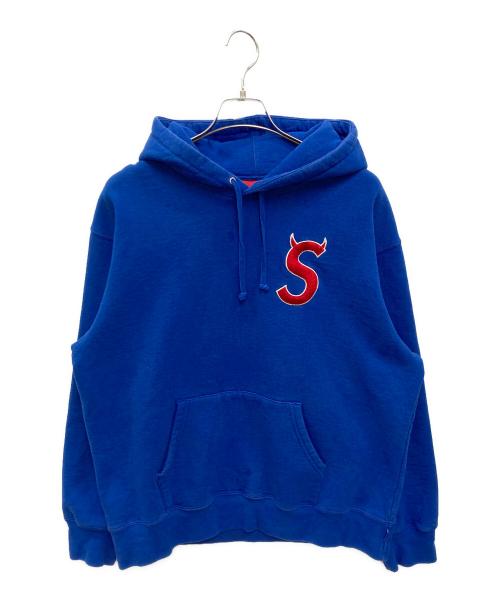 SUPREME（シュプリーム）Supreme (シュプリーム) S Logo Hooded Sweatshirt ブルー サイズ:Lの古着・服飾アイテム
