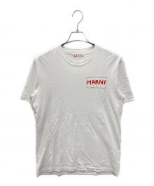 MARNI（マルニ）の古着「パッチワーク ロゴTシャツ」｜ホワイト