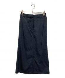 BLACK by moussy（ブラックバイマウジー）の古着「center slit flare skirt」｜ネイビー