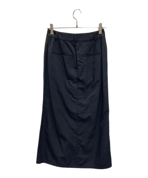 BLACK by moussy（ブラックバイマウジー）BLACK by moussy (ブラックバイマウジー) center slit flare skirt ネイビー サイズ:SIZE 0の古着・服飾アイテム