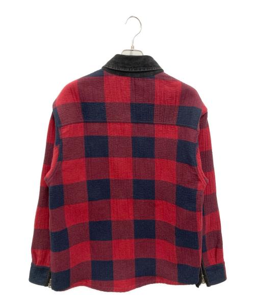 DIESEL（ディーゼル）DIESEL (ディーゼル) チェックシャツジャケット レッド×ブラック サイズ:Mの古着・服飾アイテム