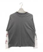 HUFハフ）の古着「LEON LS DOUBLE LAYER TOP」｜ブラック