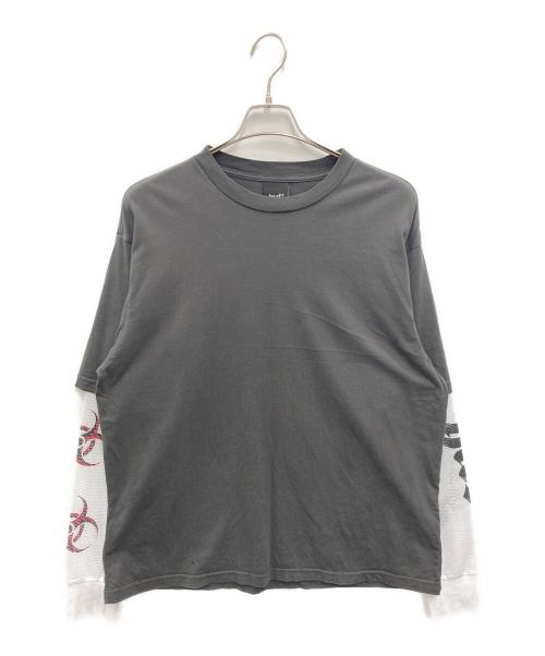 HUF（ハフ）HUF (ハフ) LEON LS DOUBLE LAYER TOP ブラック サイズ:Lの古着・服飾アイテム