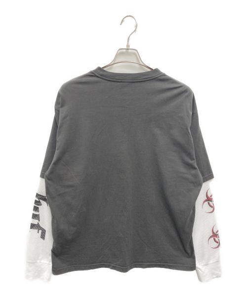HUF（ハフ）HUF (ハフ) LEON LS DOUBLE LAYER TOP ブラック サイズ:Lの古着・服飾アイテム