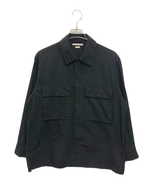 BLURHMS（ブラームス）blurhms (ブラームス) シャンブレー ミリタリー シャツ ブラック サイズ:2の古着・服飾アイテム