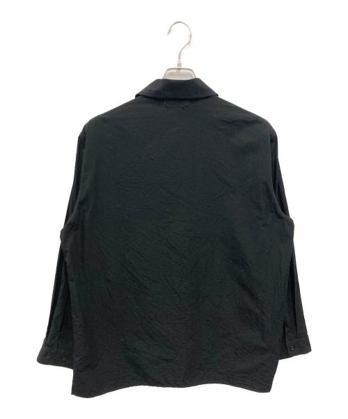 BLURHMS（ブラームス）blurhms (ブラームス) シャンブレー ミリタリー シャツ ブラック サイズ:2の古着・服飾アイテム