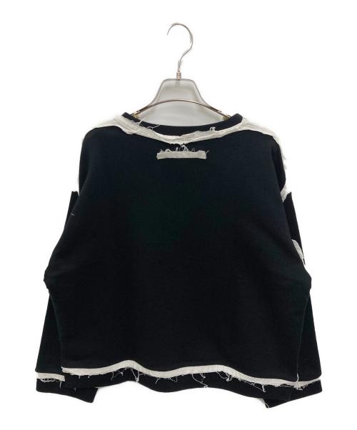 MM6 Maison Margiela（エムエムシックスメゾンマルジェラ）MM6 Maison Margiela (エムエムシックスメゾンマルジェラ) 再構築スウェット ブラック サイズ:Mの古着・服飾アイテム