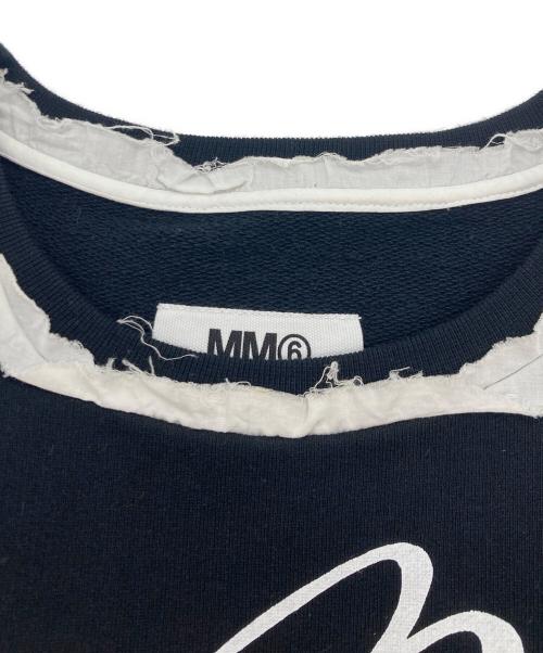 MM6 Maison Margiela（エムエムシックスメゾンマルジェラ）MM6 Maison Margiela (エムエムシックスメゾンマルジェラ) 再構築スウェット ブラック サイズ:Mの古着・服飾アイテム