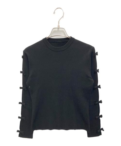 cygne（シーニュ）cygne (シーニュ) オープンリボンニット Arii ブラック サイズ:1の古着・服飾アイテム