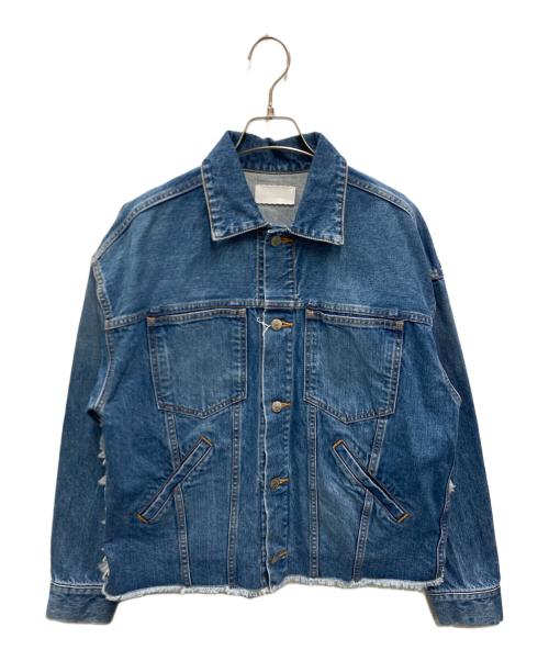 rosy monster（ロージーモンスター）rosy monster (ロージーモンスター) 2way tulle frill denim jacket インディゴ サイズ:FREEの古着・服飾アイテム