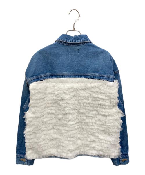 rosy monster（ロージーモンスター）rosy monster (ロージーモンスター) 2way tulle frill denim jacket インディゴ サイズ:FREEの古着・服飾アイテム