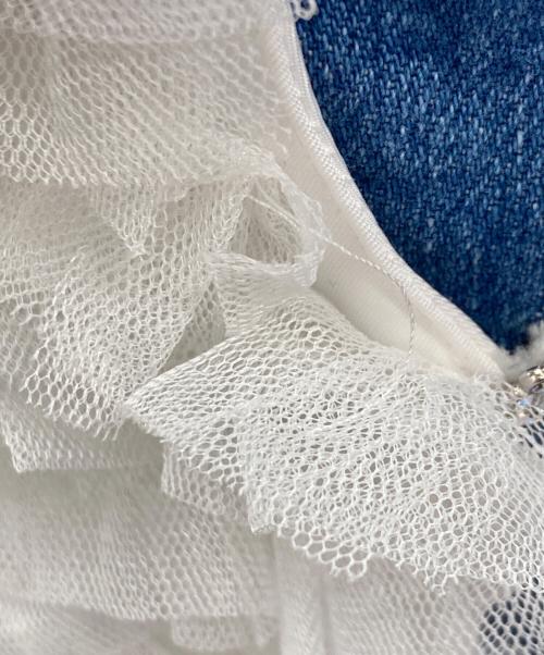 rosy monster（ロージーモンスター）rosy monster (ロージーモンスター) 2way tulle frill denim jacket インディゴ サイズ:FREEの古着・服飾アイテム