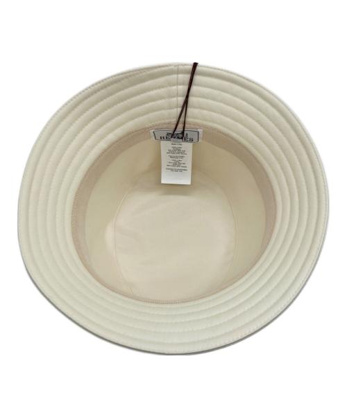 HERMES（エルメス）HERMES (エルメス) ハット /ハーパー・Hエレクトリック ブラン・ロータス（アイボリー）の古着・服飾アイテム