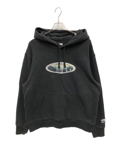 SUPREME（シュプリーム）SUPREME (シュプリーム) THE NORTH FACE (ザ ノース フェイス) Lenticular Mountains Patch Hoodie ブラック サイズ:XLの古着・服飾アイテム