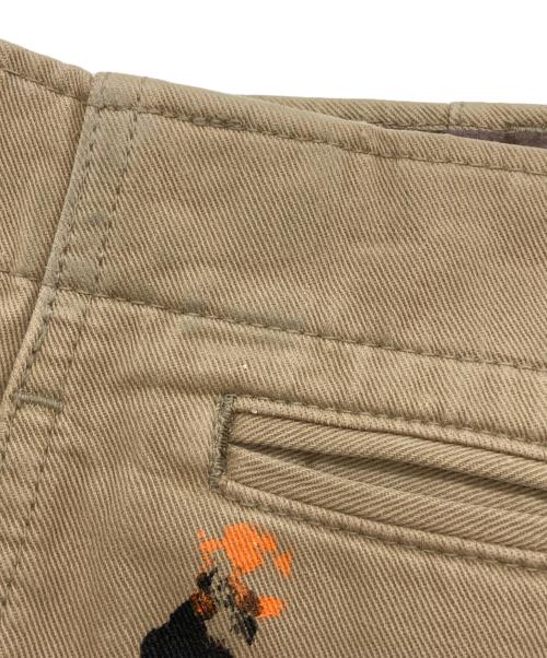 COMME des GARCONS HOMME（コムデギャルソン オム）COMME des GARCONS HOMME (コムデギャルソン オム) ペンキ加工パンツ ベージュ サイズ:Lの古着・服飾アイテム