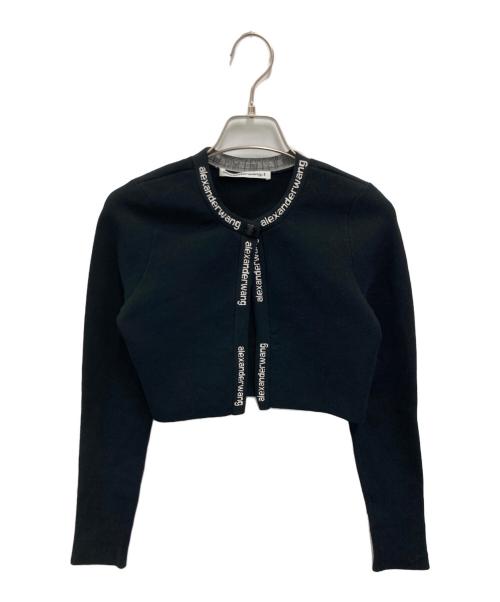 ALEXANDER WANG（アレキサンダー・ワン）ALEXANDER WANG (アレキサンダー・ワン) Cropped Bodycon Cardigan ブラック サイズ:XSの古着・服飾アイテム
