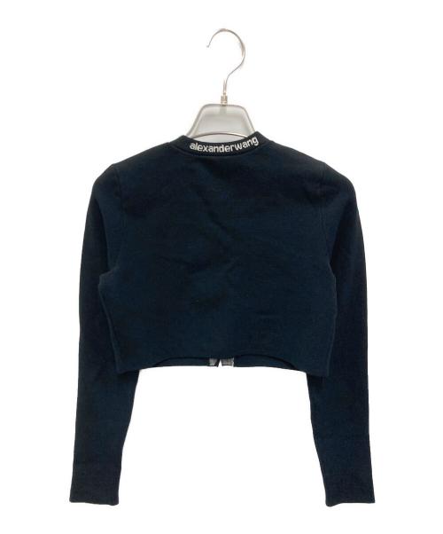 ALEXANDER WANG（アレキサンダー・ワン）ALEXANDER WANG (アレキサンダー・ワン) Cropped Bodycon Cardigan ブラック サイズ:XSの古着・服飾アイテム