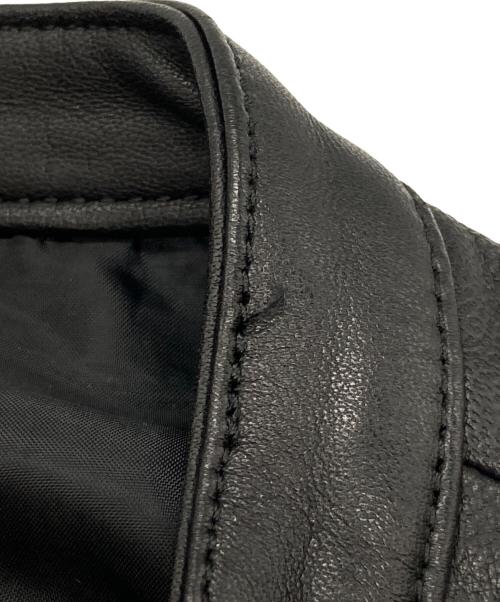 LIDnM（リドム）LIDnM (リドム) ラムレザーシングルライダースジャケット ブラック サイズ:Sの古着・服飾アイテム