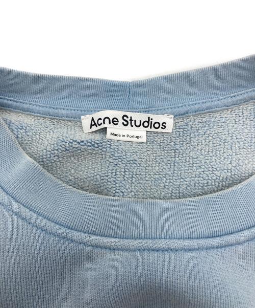 Acne studios（アクネ ストゥディオズ）Acne studios (アクネ ストゥディオズ) ウォッシュドクルーネックセータースウェット スカイブルー サイズ:Sの古着・服飾アイテム