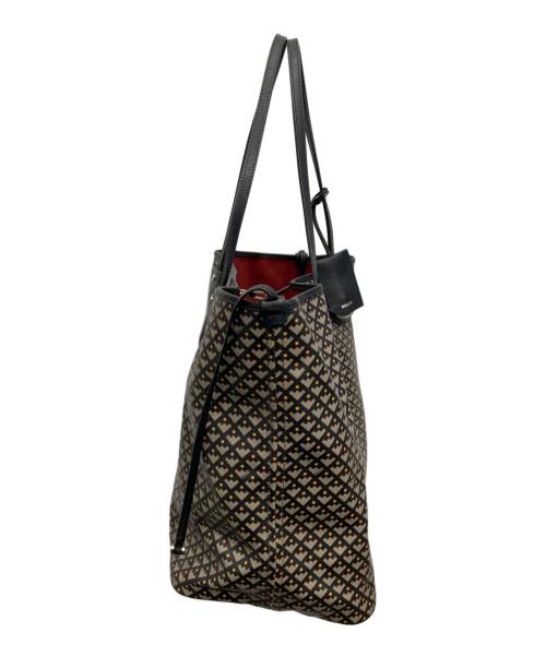 BALLY（バリー）BALLY (バリー) 総柄トートバッグ ブラックの古着・服飾アイテム
