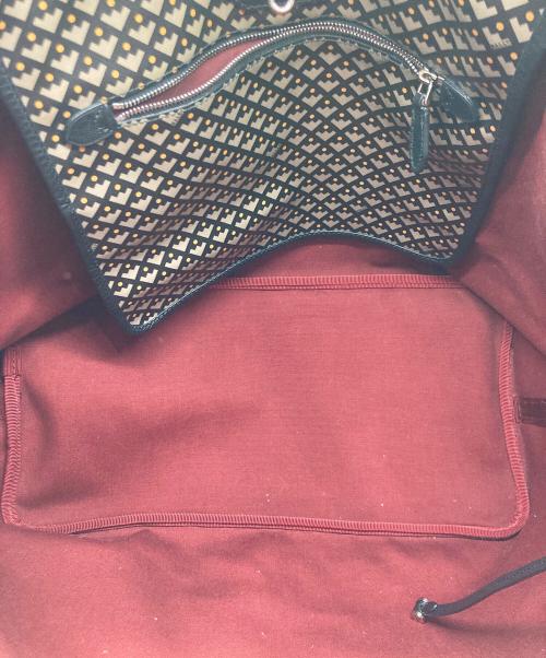 BALLY（バリー）BALLY (バリー) 総柄トートバッグ ブラックの古着・服飾アイテム