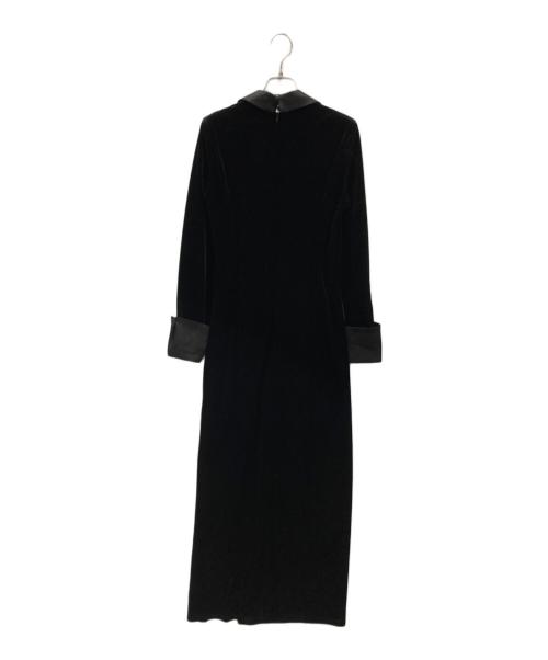 ANDREA&CO（アンドレアアンドコー）andrea&co (アンドレアアンドコー) ベロアレイヤード風ワンピース ブラック サイズ:FREEの古着・服飾アイテム