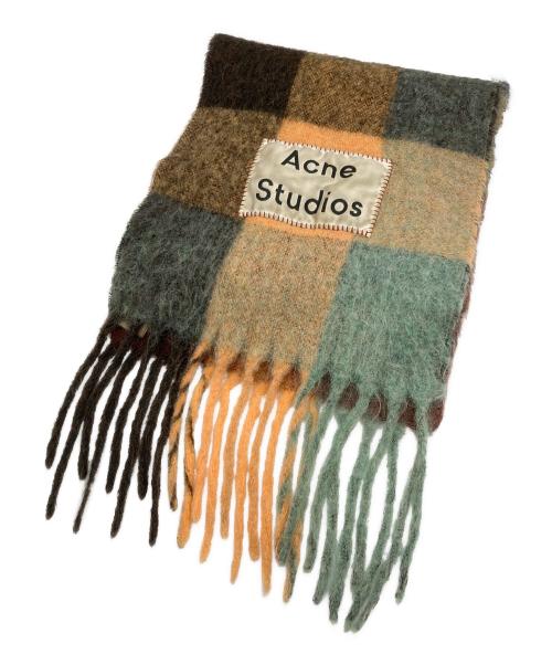Acne studios（アクネ ストゥディオズ）ACNE STUDIOS (アクネ ストゥディオズ) チェックウールマフラー マルチカラーの古着・服飾アイテム
