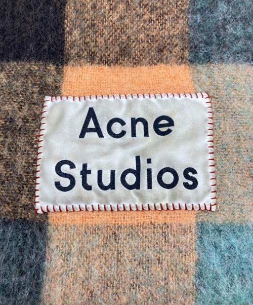 Acne studios（アクネ ストゥディオズ）ACNE STUDIOS (アクネ ストゥディオズ) チェックウールマフラー マルチカラーの古着・服飾アイテム