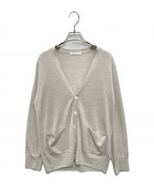 GALERIE VIE（ギャルリーヴィー）の古着「プレーンウール Vネックカーディガン」｜ベージュ