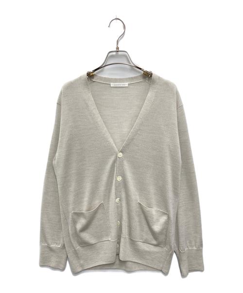GALERIE VIE（ギャルリーヴィー）GALERIE VIE (ギャルリーヴィー) プレーンウール Vネックカーディガン ベージュ サイズ:FREEの古着・服飾アイテム