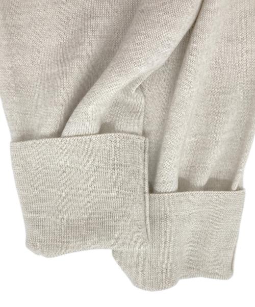 GALERIE VIE（ギャルリーヴィー）GALERIE VIE (ギャルリーヴィー) プレーンウール Vネックカーディガン ベージュ サイズ:FREEの古着・服飾アイテム