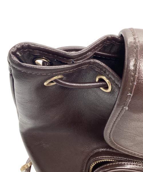 FOLNUA（フォルニュア）FOLNUA (フォルニュア) レザーバックパック ブラウンの古着・服飾アイテム