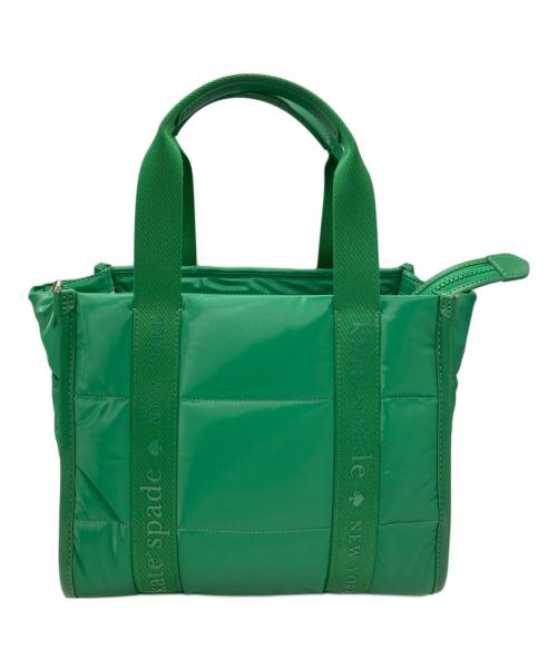 Kate Spade（ケイトスペード）Kate Spade (ケイトスペード) キップ パフィー スモール トート グリーンの古着・服飾アイテム