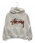 stussy（ステューシー）の古着「ロゴプルオーバーパーカー」｜グレー×ブラウン