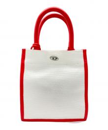 DIESEL（ディーゼル）の古着「キャンバスショルダーバッグ」｜ホワイト×レッド