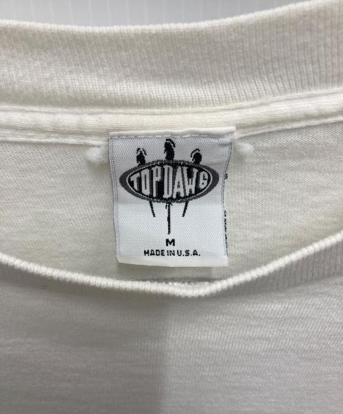 TOP DAWG（トップ ドッグ）TOP DAWG (トップ ドッグ) プリントTシャツ ホワイト サイズ:Mの古着・服飾アイテム