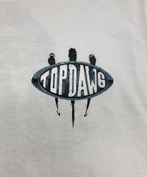 TOP DAWG（トップ ドッグ）TOP DAWG (トップ ドッグ) プリントTシャツ ホワイト サイズ:Mの古着・服飾アイテム