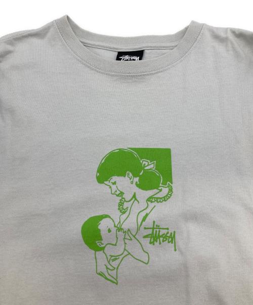 stussy（ステューシー）stussy (ステューシー) NURTURE TEE FOG ホワイト サイズ:Mの古着・服飾アイテム