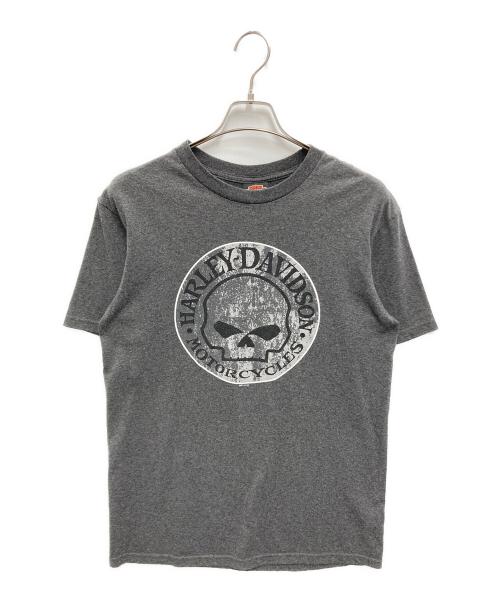 HARLEY-DAVIDSON（ハーレーダビッドソン）HARLEY-DAVIDSON (ハーレーダビッドソン) 【古着】スカルプリントTシャツ グレー サイズ:Mの古着・服飾アイテム