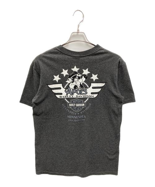 HARLEY-DAVIDSON（ハーレーダビッドソン）HARLEY-DAVIDSON (ハーレーダビッドソン) 【古着】スカルプリントTシャツ グレー サイズ:Mの古着・服飾アイテム
