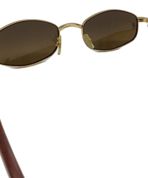 Cartier（カルティエ）Cartier (カルティエ) ウッドテンプル サングラス ブラウン サイズ:53□21の古着・服飾アイテム