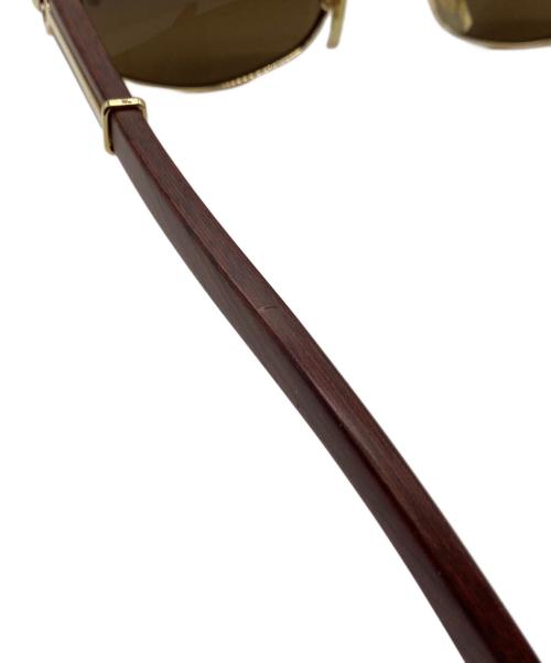 Cartier（カルティエ）Cartier (カルティエ) ウッドテンプル サングラス ブラウン サイズ:53□21の古着・服飾アイテム