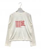 Ron Hermanロンハーマン）の古着「ラブ イズ プリント ロングスリーブティー」｜ホワイト×レッド
